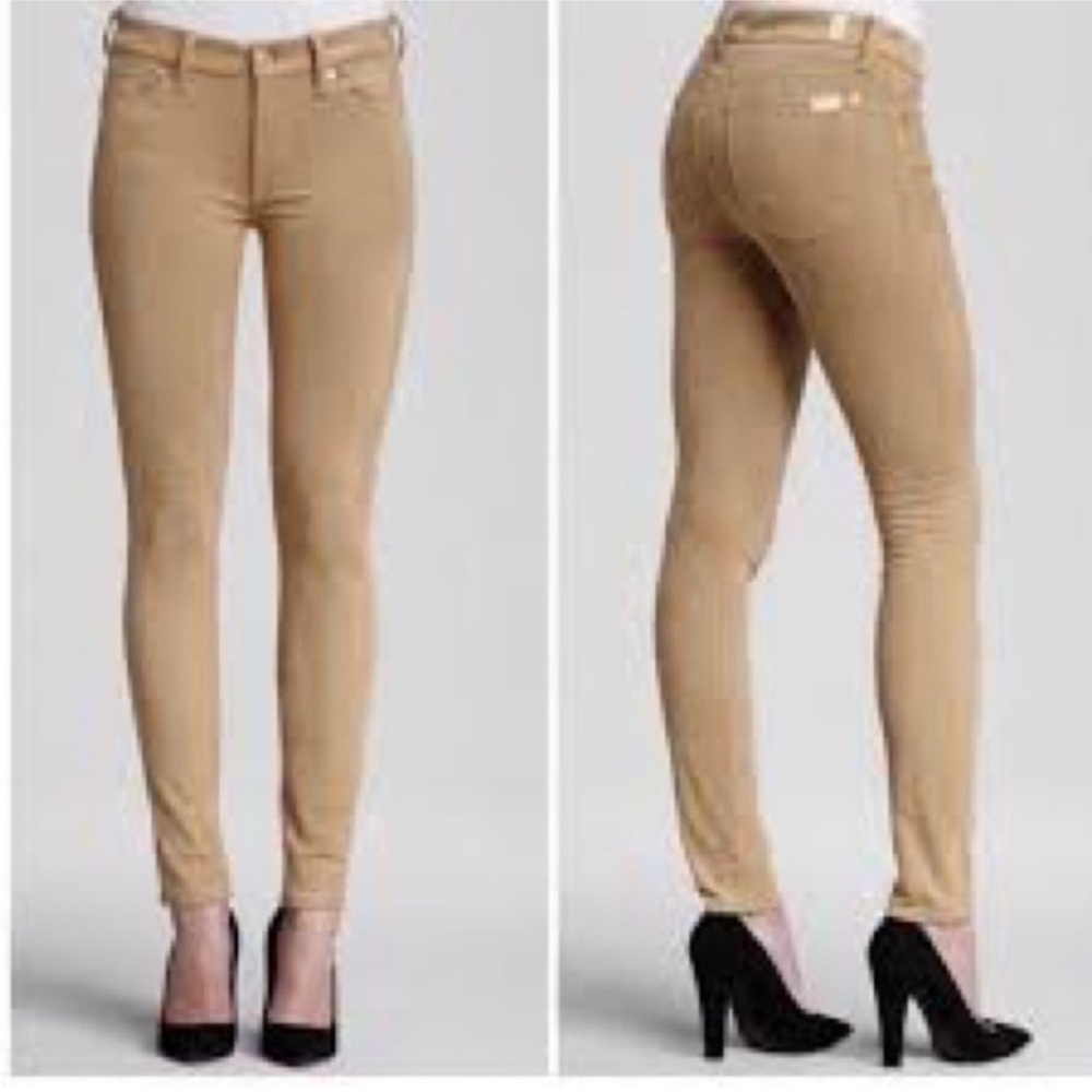 7 for all mankind Stretch khaki the high waisted ankle skinny Size 27